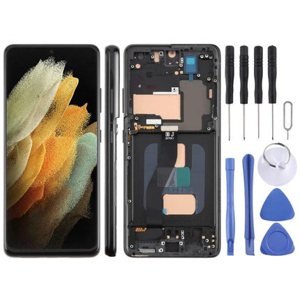 Replacement Screen for Samsung Galaxy Everyday Phone Use - front and internal display assembly with repair tools
