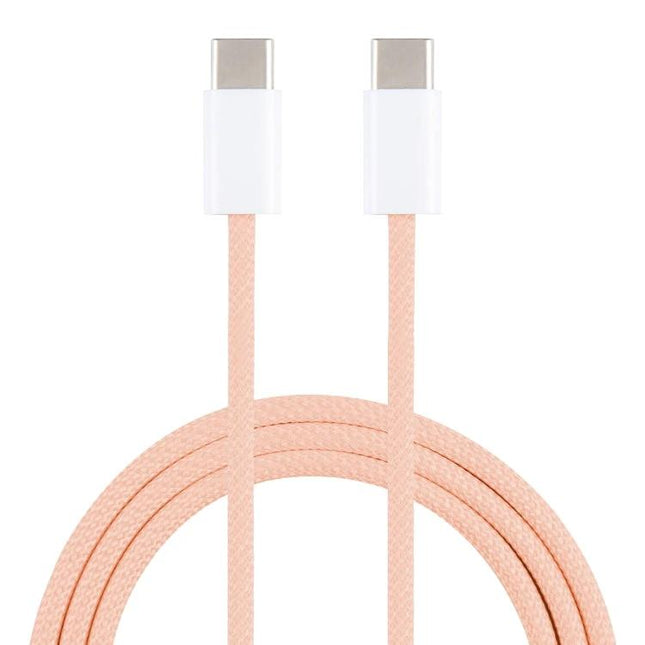 Braided USB-C Cable for Everyday Device Charging Needs — rose gold braided PD fast charging cable for phone and laptop