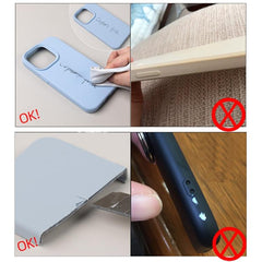 Silky Silicone Fine Pore Phone Case for iPhone 15 Plus, Series 12