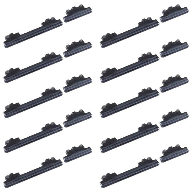 Replacement Power Buttons for Samsung Phones in Daily Use - black replacement power and volume button set laid out
