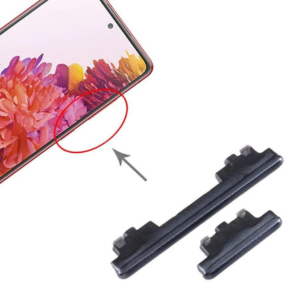 Replacement Power Buttons for Samsung Phones in Daily Use - black replacement power and volume side buttons for Samsung phone