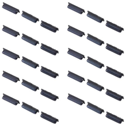Essential Volume Buttons for Daily Samsung Phone Use replacement volume and power buttons shown in multiple black spare pieces