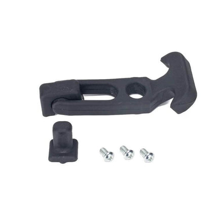 Rubber T-Handle Toolbox Lock For Cooler Lids During Travel - flexible rubber T-handle latch with buckle and mounting screws for RVs and coolers