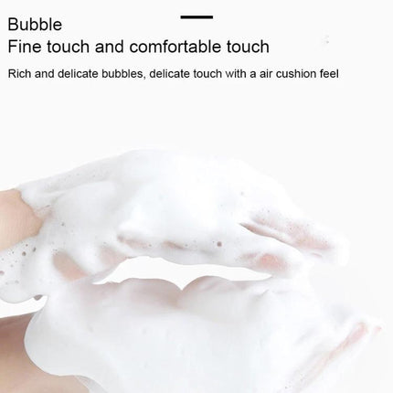Soft Foaming Net for Daily Skin Cleansing at Home creating rich delicate foam on hands, soft PE net producing air-cushion bubbles for gentle cleansing