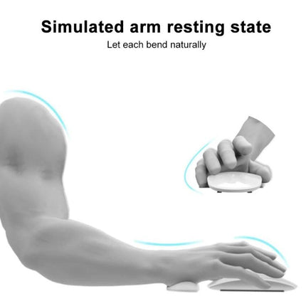 Comfortable Silicone Wrist Rest for Office Mouse Use shown supporting a forearm and hand in a simulated arm resting state
