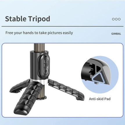 Q18 Gimbal Selfie Stick for Daily Photo Moments stable tripod with anti-skid pad and foldable legs for hands-free phone photography