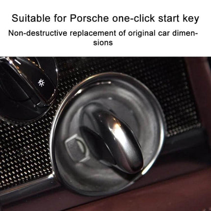 One-Button Start Ignition Switch Button For Cayenne installed as seamless ABS+PC replacement for worn Porsche ignition button, non-destructive fit