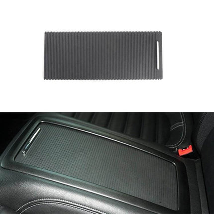 Car Rear Cup Holder Cover and Armrest Box for Volkswagen Magotan – black ABS+PC rear cup holder cover and armrest insert, direct-fit replacement