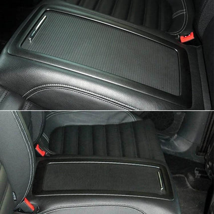 Car Rear Cup Holder Cover and Armrest Box for Volkswagen Magotan installed on rear leather seat console, ABS+PC direct-fit replacement