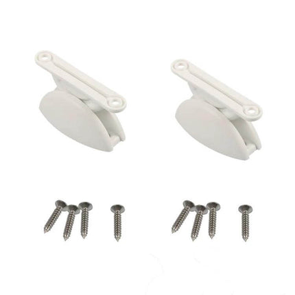 RV Hatch Semi-Circular Retainer Kit With Screws For RV Doors – pair of reinforced nylon retainers with mounting screws
