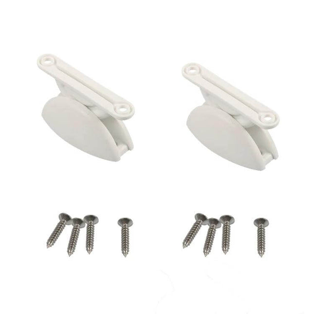 RV Hatch Semi-Circular Retainer Kit With Screws For RV Doors – pair of reinforced nylon retainers with mounting screws