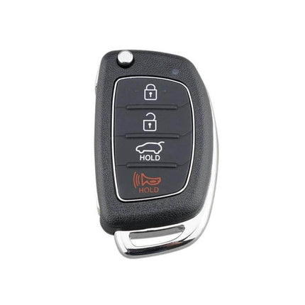4-Button Folding Key Shell for Hyundai Cars like Sonata and Tucson - replacement key shell with lock unlock trunk and panic buttons