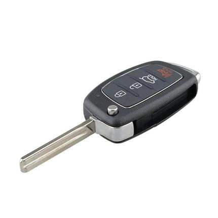 4-Button Folding Key Shell for Hyundai Cars like Sonata and Tucson - replacement key shell with 4 buttons shown