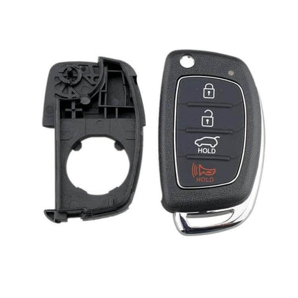 4-Button Folding Key Shell for Hyundai Cars like Sonata and Tucson replacement shell with buttons and key housing