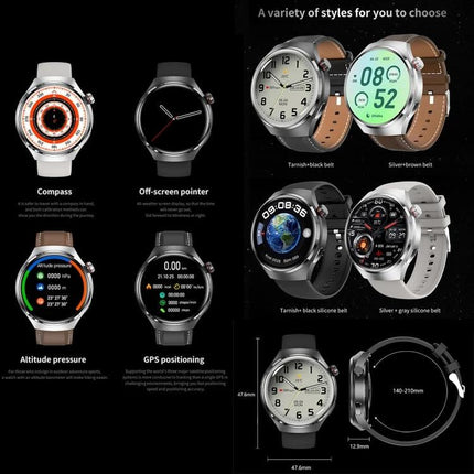 G4 Bracelet for Daily Health Monitoring and Connectivity - sleek smartwatch showing compass, GPS, heart rate, sleep tracking and multiple strap styles