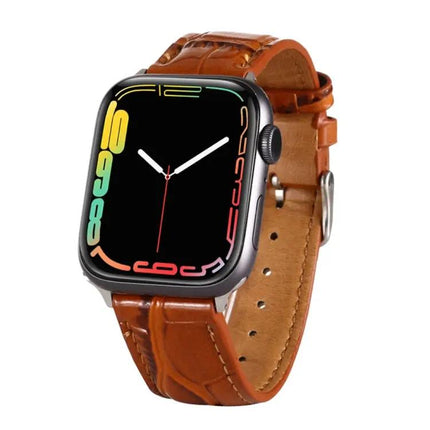 Crocodile Leather Wrist Strap For Apple Watch 42/44/45mm
