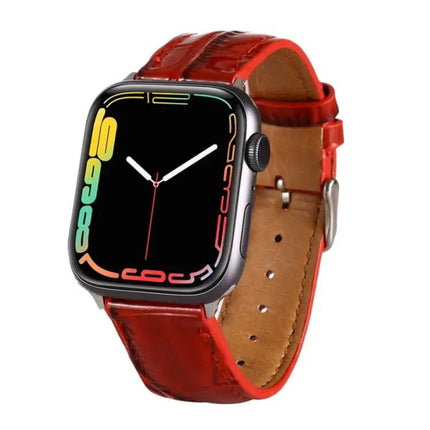 Crocodile Leather Wrist Strap For Apple Watch 42/44/45mm