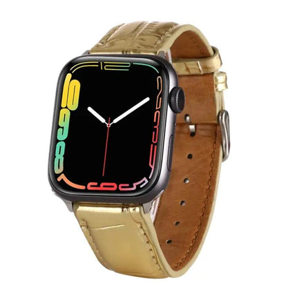 Crocodile Leather Wrist Strap For Apple Watch 42/44/45mm