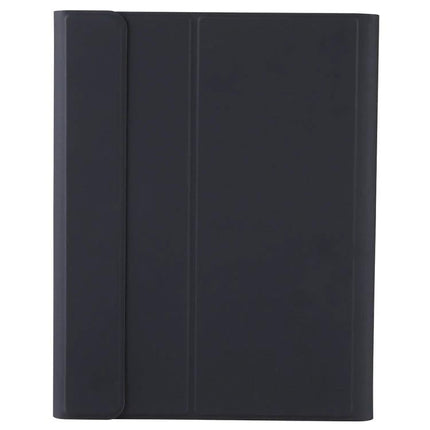 iPad Detachable Bluetooth Keyboard Case with Stand and Pen Slot in black slim protective folio view