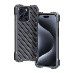 R-JUST Shockproof Aluminum Armor Case for iPhone 15