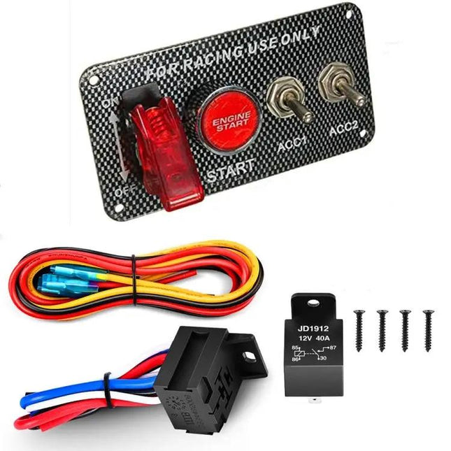 12V Car Racing Ignition Switch Panel With Engine Start Button