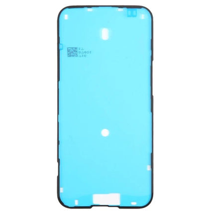 Waterproof Adhesive Stickers for iPhone Frame Repairs in Daily Life - blue adhesive seal placed on iPhone front frame for quick waterproof repair