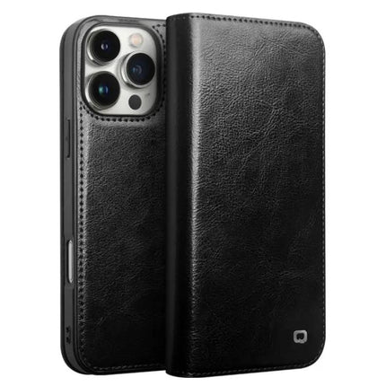 QIALINO Genuine Leather Phone Case With Built In Stand For Daily Protection On The Go