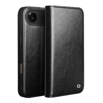 QIALINO Genuine Leather Phone Case With Built In Stand For Daily Protection On The Go