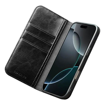 QIALINO Genuine Leather Phone Case With Built In Stand For Daily Protection On The Go