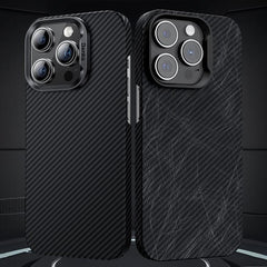 Kevlar Carbon Fiber Shockproof Case with MagSafe for iPhone 15 Pro Max