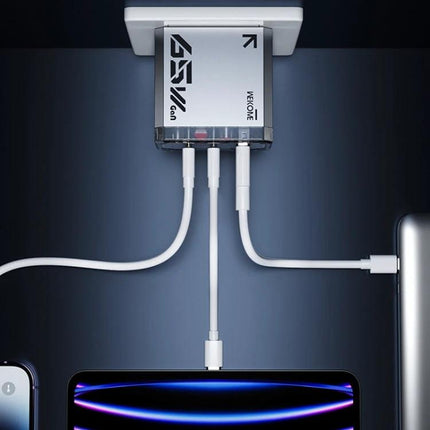 Pioneer Series Charger for Daily Home and Travel Needs compact multiport charger with three devices charging simultaneously