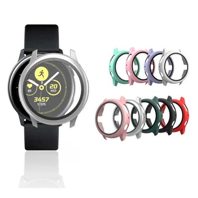PC Case With Tempered Glass For Galaxy Watch Active2 40/44mm