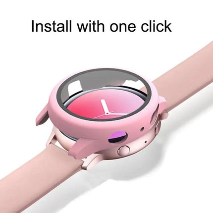 PC Case With Tempered Glass For Galaxy Watch Active2 40/44mm