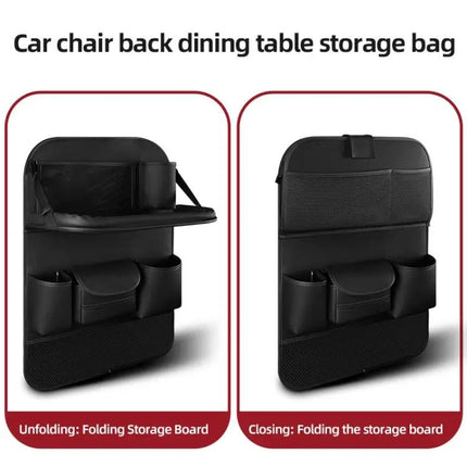Napa Texture Leather Car Seat Back Storage Bag For Everyday Use