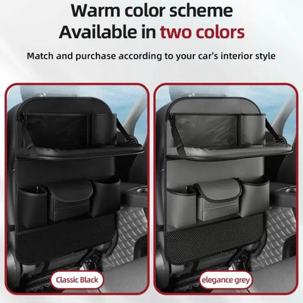 Napa Texture Leather Car Seat Back Storage Bag For Everyday Use