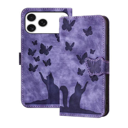 Butterfly Embossed Leather Phone Case For Everyday Carry