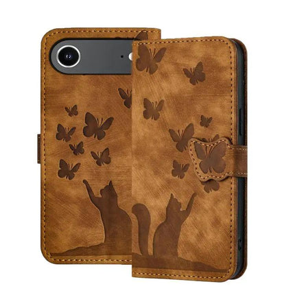 Butterfly Embossed Leather Phone Case For Everyday Carry