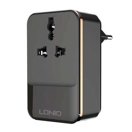 LDNIO Universal Travel Charger for Everyday Mobile Device Use - compact black dual-device travel plug adapter