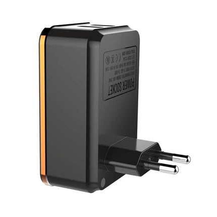 LDNIO Universal Travel Charger for Everyday Mobile Device Use black dual-port travel wall charger with EU plug