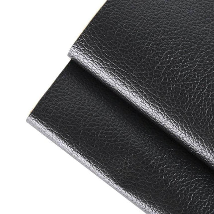 Self-Adhesive Leather Repair Patch 30 x 137 cm For Sofa And Car Seat black flexible PVC sheet close-up texture