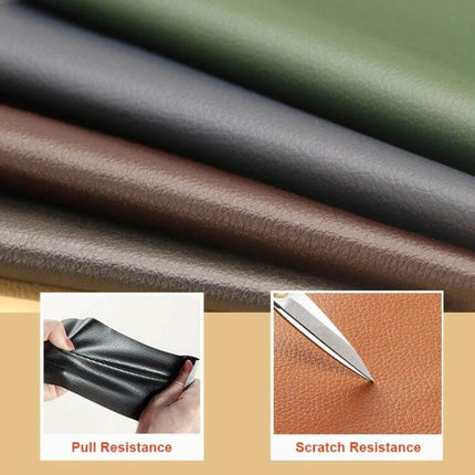 Self-Adhesive Leather Repair Patch 30 x 137 cm For Sofa And Car Seat - flexible PVC leather patch showing pull and scratch resistance