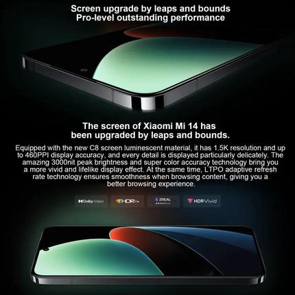 Xiaomi 14 Smartphone 6.36-Inch Snapdragon 8 Gen 3 12GB/256GB