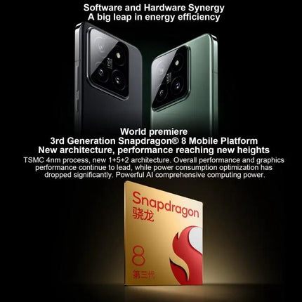 Xiaomi 14 Smartphone 6.36-Inch Snapdragon 8 Gen 3 12GB/256GB
