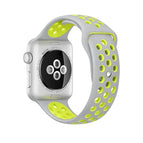 For Apple Watch Series 7 41mm / 6 & SE & 5 & 4 40mm / 3 & 2 & 1 38mm / Grey Yellow