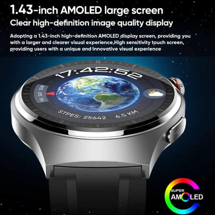 Smart Watch for Everyday Health and Wellness Monitoring - 1.43-inch AMOLED large screen, heart rate & activity tracking for daily wellness