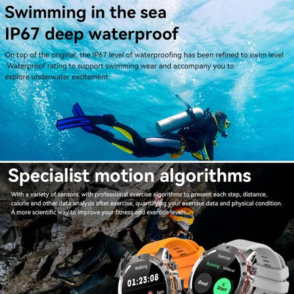 Smart Watch for Everyday Health Tracking and Daily Notifications - waterproof IP67, tracks steps, sleep, exercise and shows call/message alerts