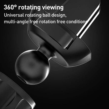 Infrared Induction Wireless Car Vent Holder With Fast Charging showing 360° rotating ball joint and secure vent attachment for hands-free fast charging