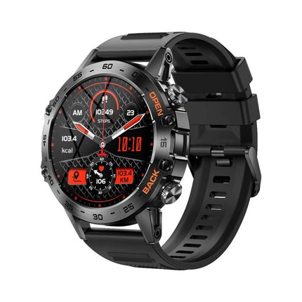 Daily Smart Watch for Tracking Everyday Health and Activity - black sport smartwatch showing step, heart rate, and notification display