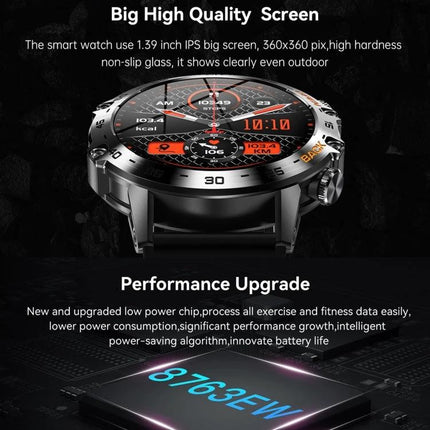 Daily Smart Watch for Tracking Everyday Health and Activity - sleek round smartwatch with high-quality 1.39" IPS screen displaying fitness metrics