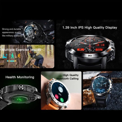 Daily Smart Watch for Tracking Everyday Health and Activity - 1.39-inch IPS display, heart rate and blood oxygen monitoring, multiple exercise modes, notification sync